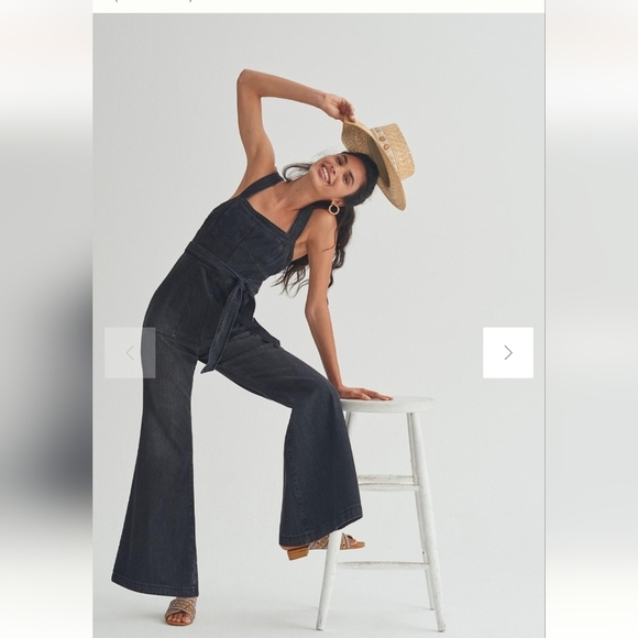 Anthropologie Pilcro Flared Denim Jumpsuit Size 4 - Picture 13 of 17